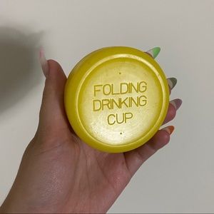 Vintage 1970s Folding Drinking Cup